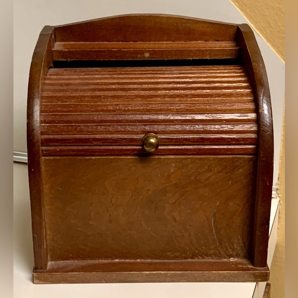 Antique Westgate Stationery Wooden Accordion Sliding Top Letter Mail Box - Picture 11 of 15